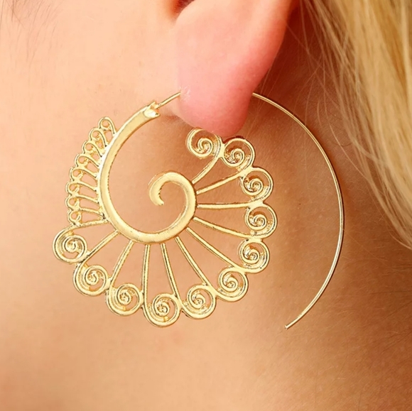 Nikkiwallflower Jewelry - *Tori*  Gypsy Spiral Earrings